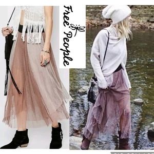 🍄‍🟫🐿️🌰NWT!! Rare!! Free People Sugar Plum Fairy Midi Skirt (L) Perfect!🌰🐿️🍄‍🟫